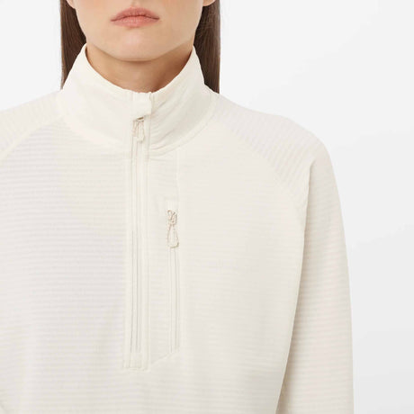 Salomon Essential Lightwarm Half Zip Mid Layer - Whisper White