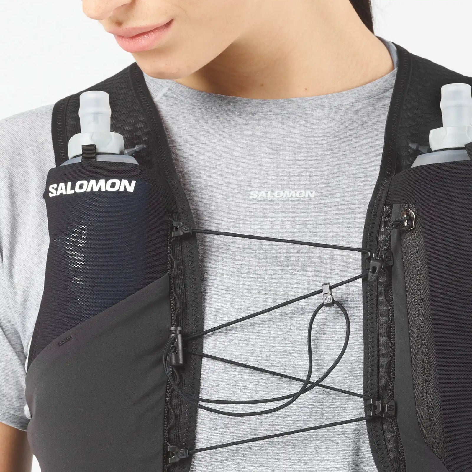 Salomon GRAVEL Skin 4 veste d'hydratation de course à pied - Noir