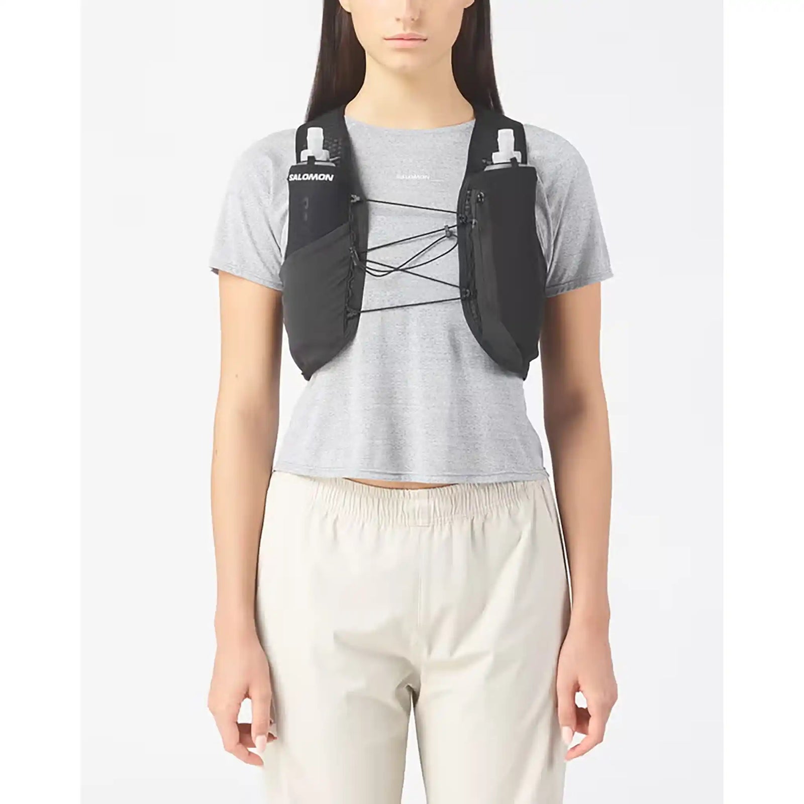 Salomon GRAVEL Skin 4 veste d'hydratation de course à pied - Noir