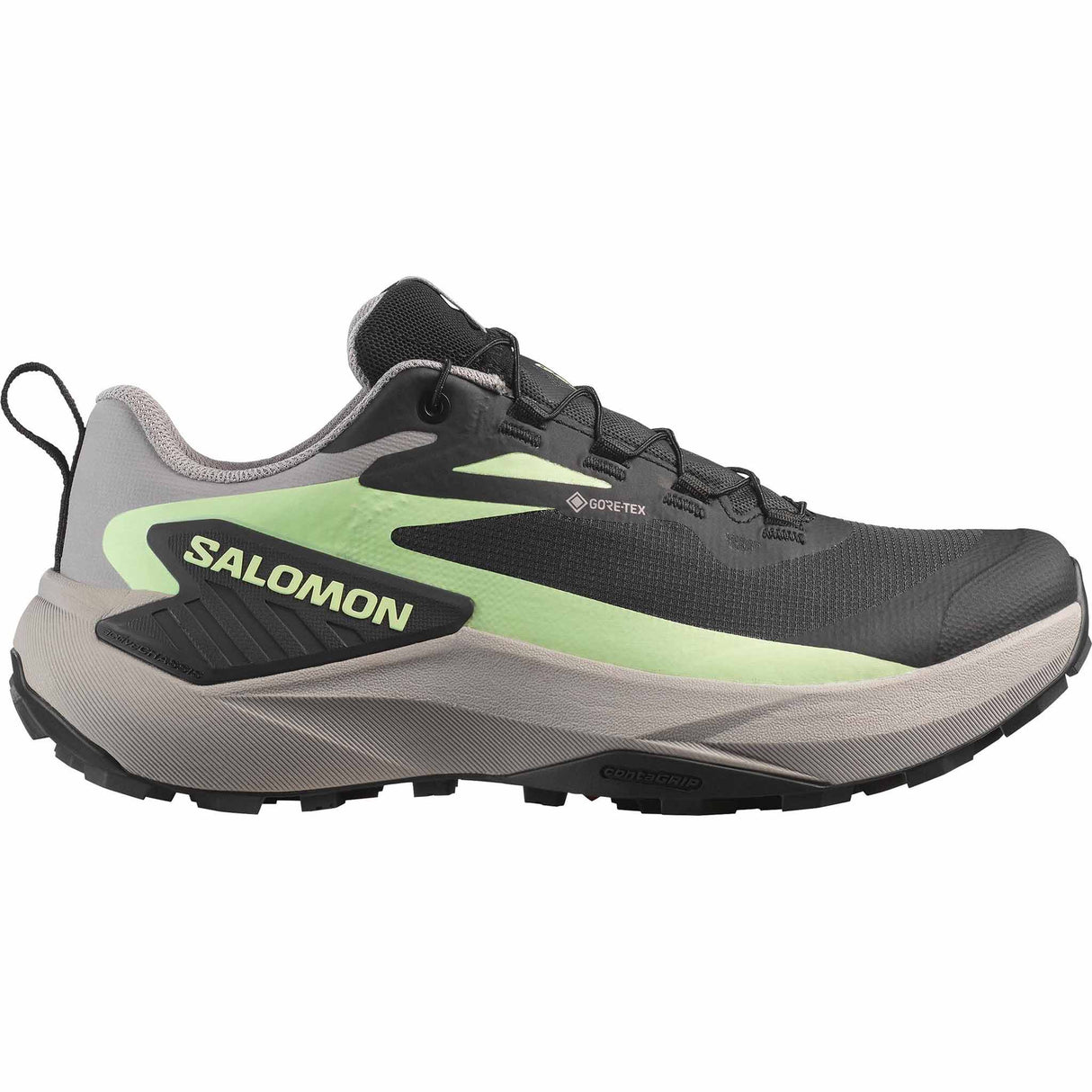 Salomon Genesis GTX Women's Trail Running Shoes - Black / Gull / Patina Green