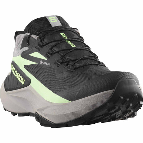 Salomon Genesis GTX Women's Trail Running Shoes - Black / Gull / Patina Green