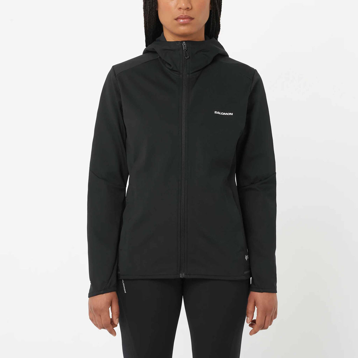 Salomon Gore-Tex Infinium Windstopper Women's Shell Jacket - Deep Black