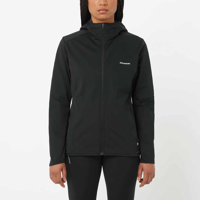 Salomon Gore-Tex Infinium Windstopper Women's Shell Jacket - Deep Black