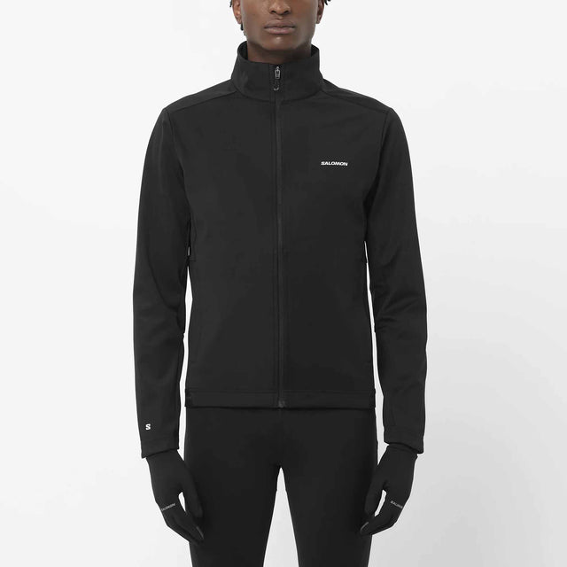 Salomon Gore-Tex Infinium Windstopper Men's Soft Shell Jacket - Deep Black