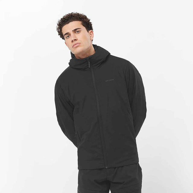 Salomon Mountain Flex Hooded Jacket Men - Deep Black