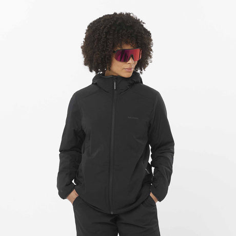 Salomon Mountain Flex Insulated Jacket Hoodie for Women - Deep Black