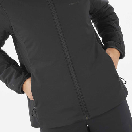 Salomon Mountain Flex Insulated Jacket Hoodie for Women - Deep Black