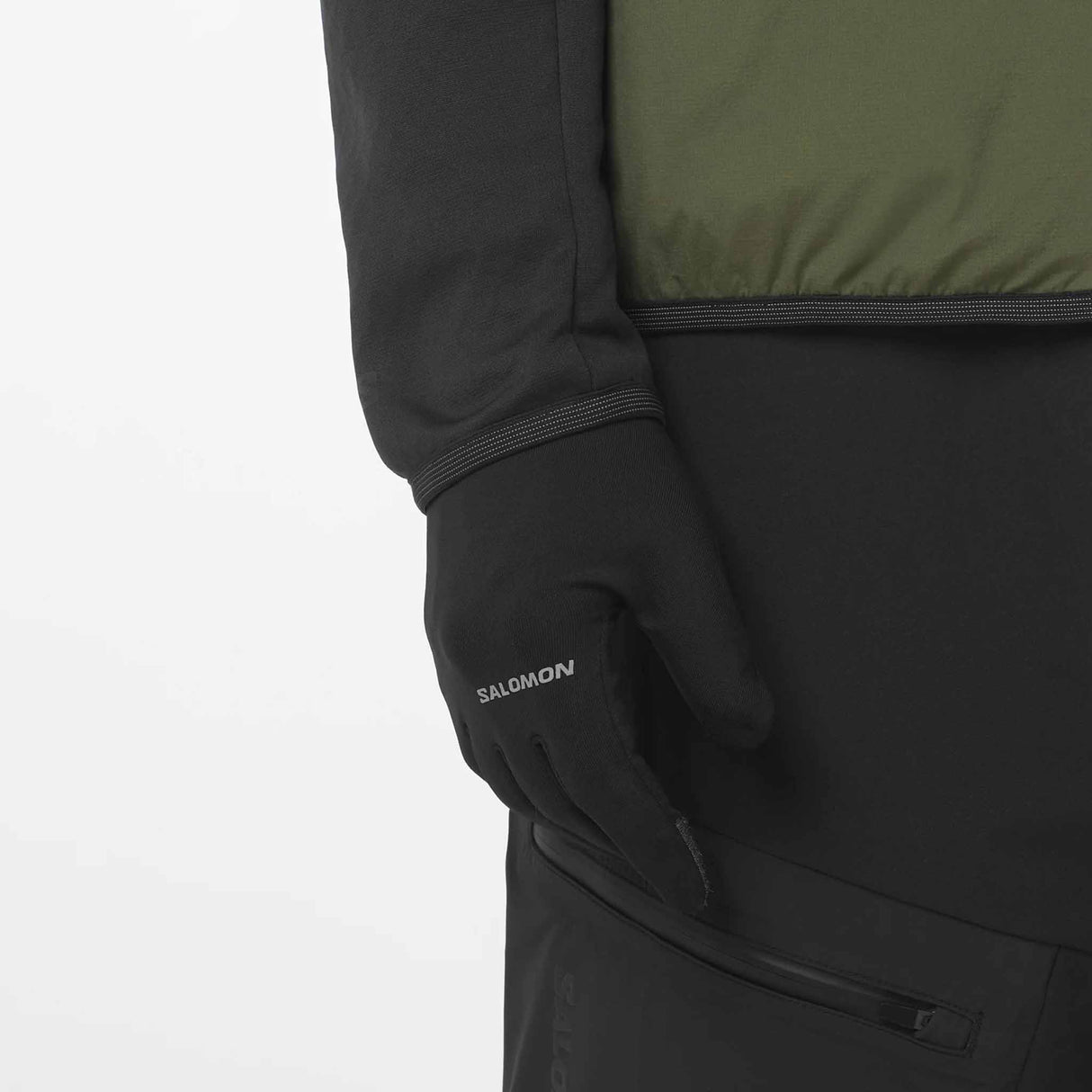 Salomon Outline Warm Hybrid Men's Midlayer Jacket - Grape Leaf / Deep Black