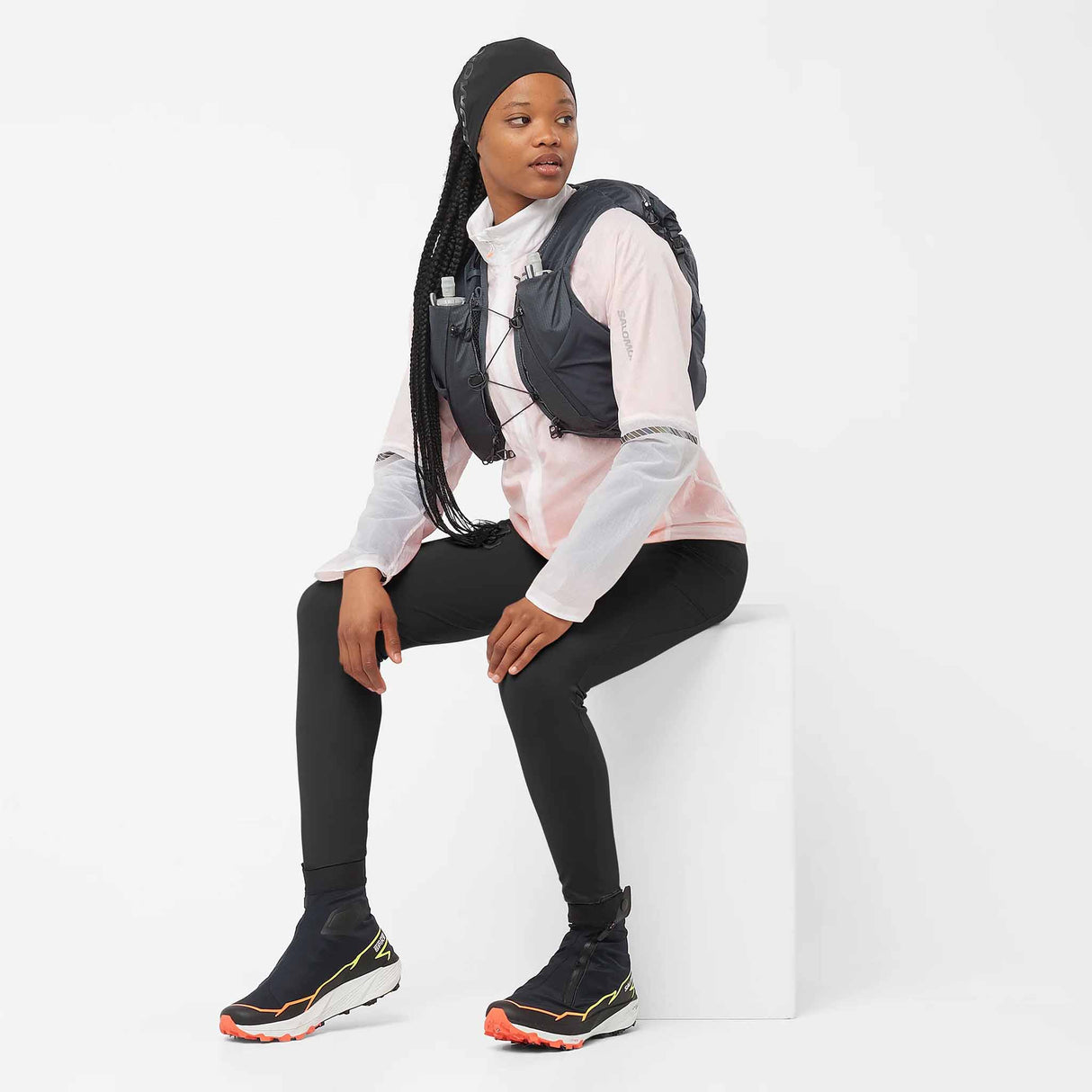 Salomon RS Pro Unisex Running Headband - Deep Black / Shiny Black