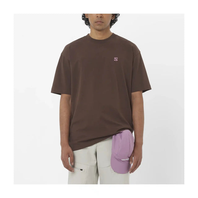 Salomon Round Logo Graphic T-shirt pour homme - Coffee Bean