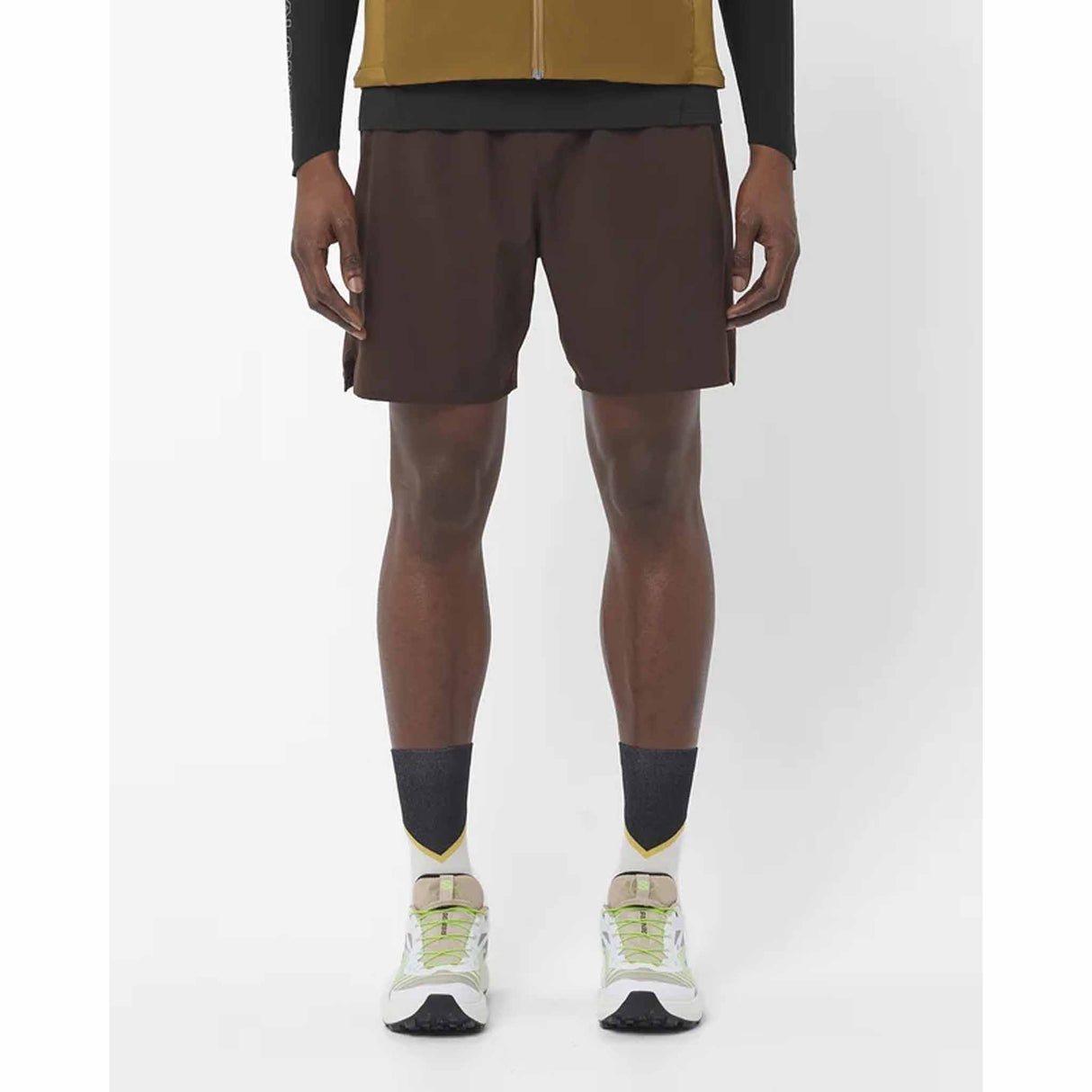 Salomon SHAKEout Core 2-in-1 7-Inch Shorts for Men - Coffee Bean