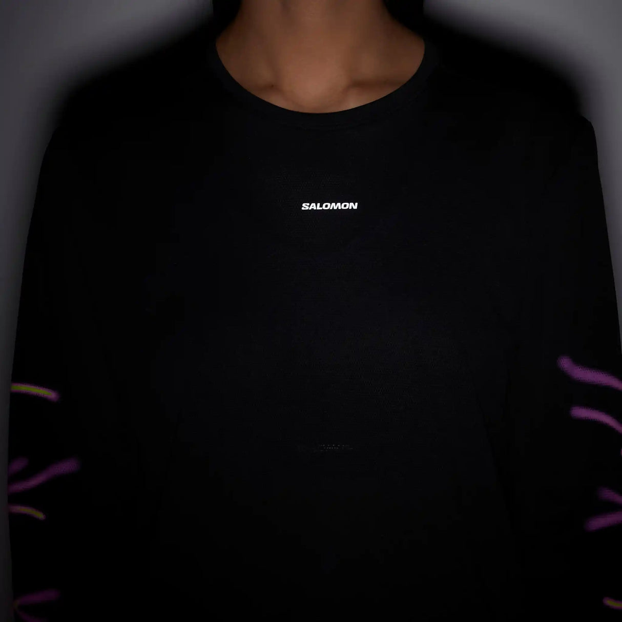 Salomon SHAKEout Core Graphic T-shirt à manches longues pour femme - Deep Black