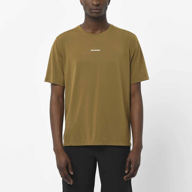 Salomon SHAKEout Core SS Tee for Men - Brilliant Olive