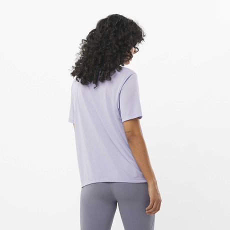 Salomon SHAKEout Core T-shirt de course à pied pour femme dos - Cosmic Sky