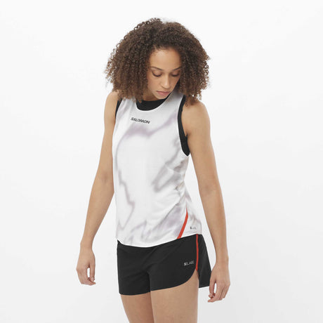 Salomon S/LAB Speed camisole de course à pied pour femme face- White / Andorra