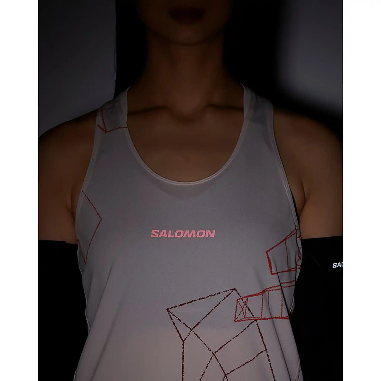 Salomon S/LAB Speed camisole pour femme - Lilac Ash / Fiery Red