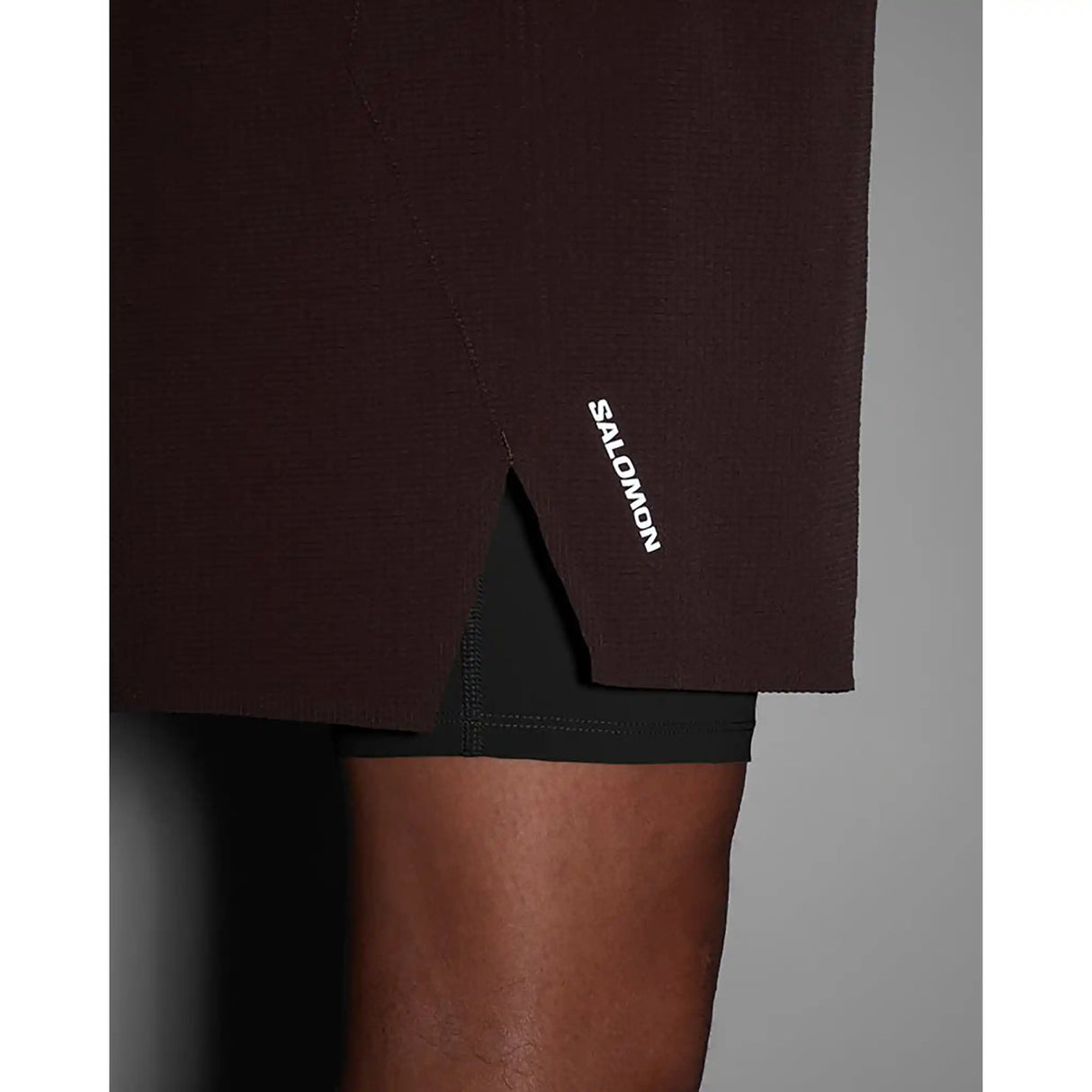 Salomon Sense Aero short 5 po 2-en-1 trail pour homme - Coffee Bean