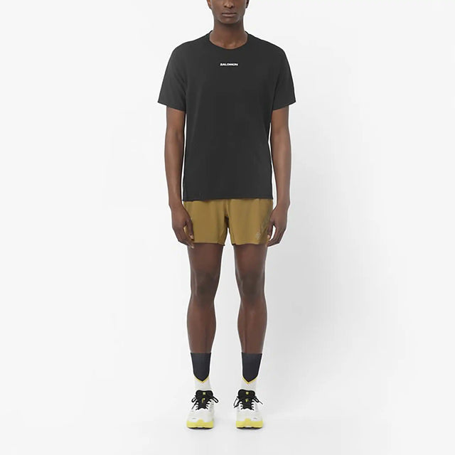 Salomon Sense Aero Graphic T-shirt à manches courtes pour homme - Deep Black / Black Beauty