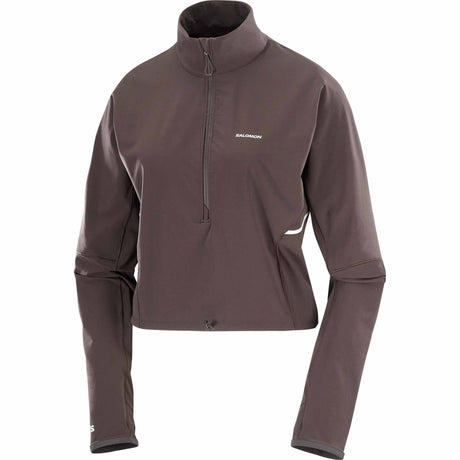 Salomon Sense Aero Hybrid Half-Zip Midlayer for Women - Coffee Bean