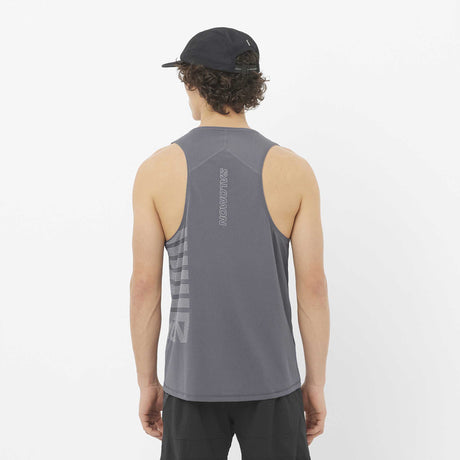 Salomon Sense Aero débardeur de course et entrainement pour homme dos - Castelrock