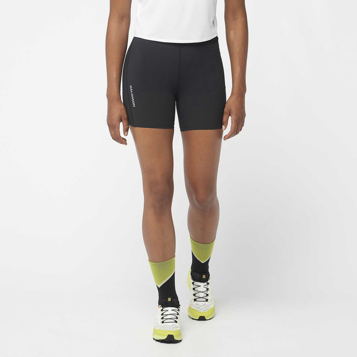 Salomon Sense Aero cuissards court course a pied pour femme face - Deep Black