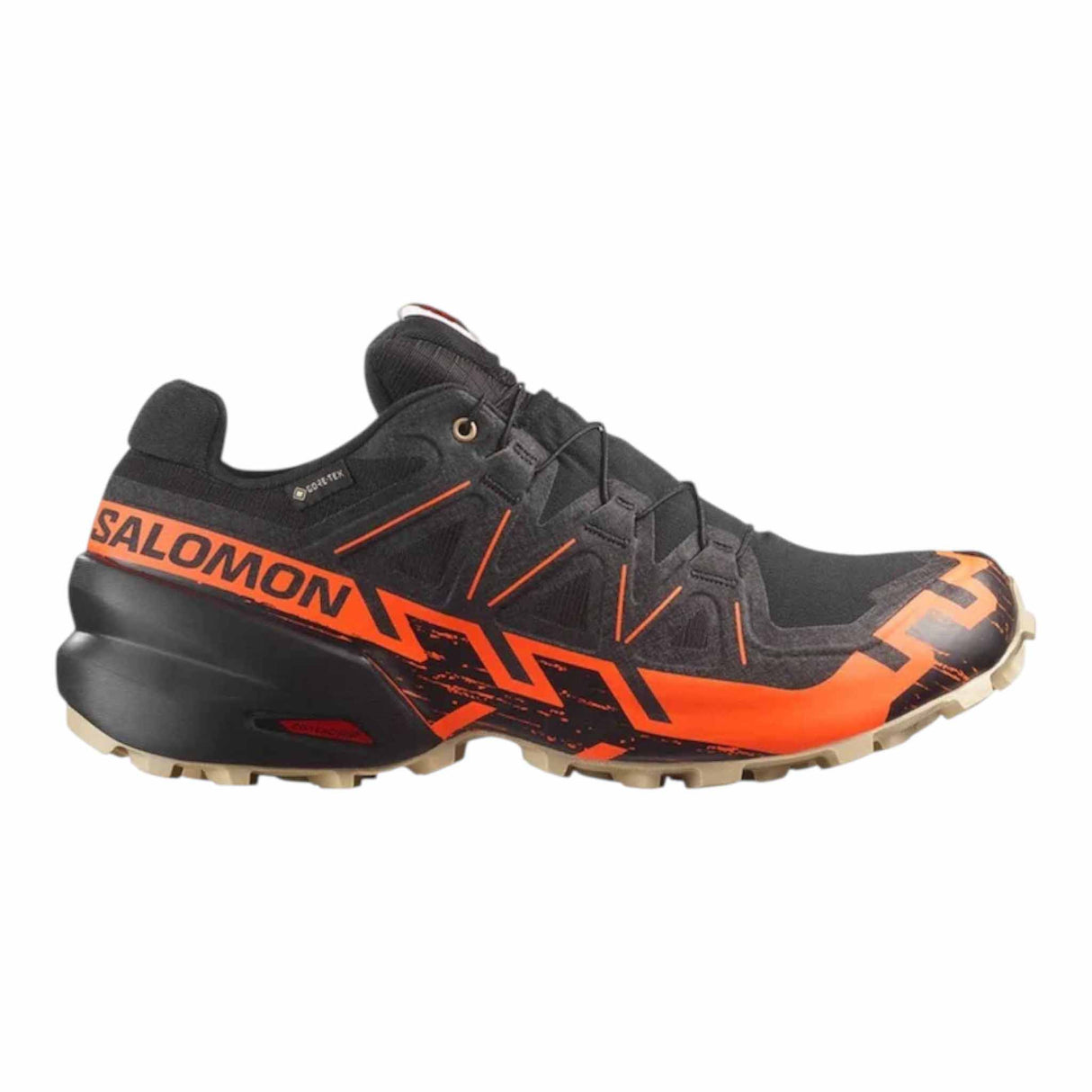 Salomon Speedcross 6 GTX Men's Trail Running Shoes - Black / Shocking Orange / White Pepper