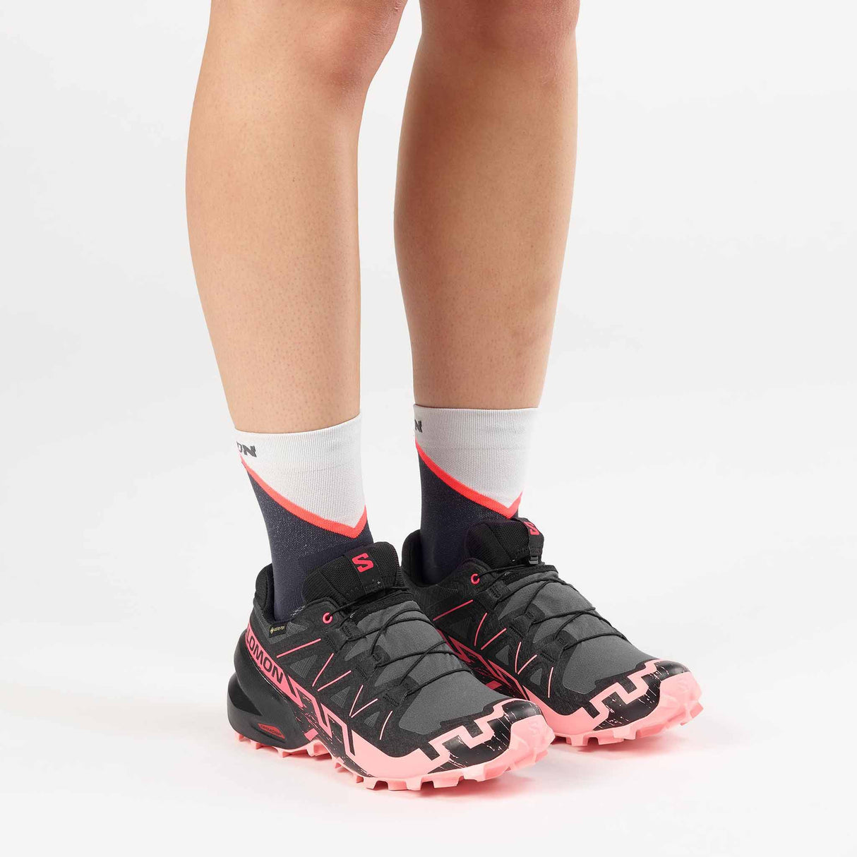 Salomon Speedcross 6 GTX Women's Trail Running Shoes - Nine Iron / Black / Flamingo Pink