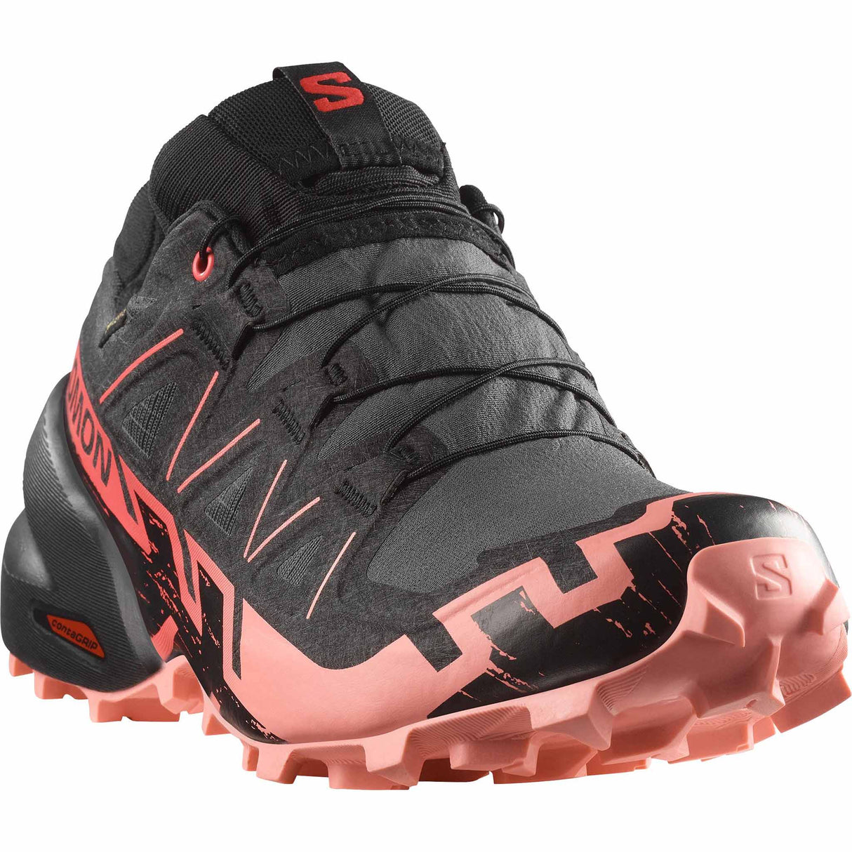 Salomon Speedcross 6 GTX Women's Trail Running Shoes - Nine Iron / Black / Flamingo Pink