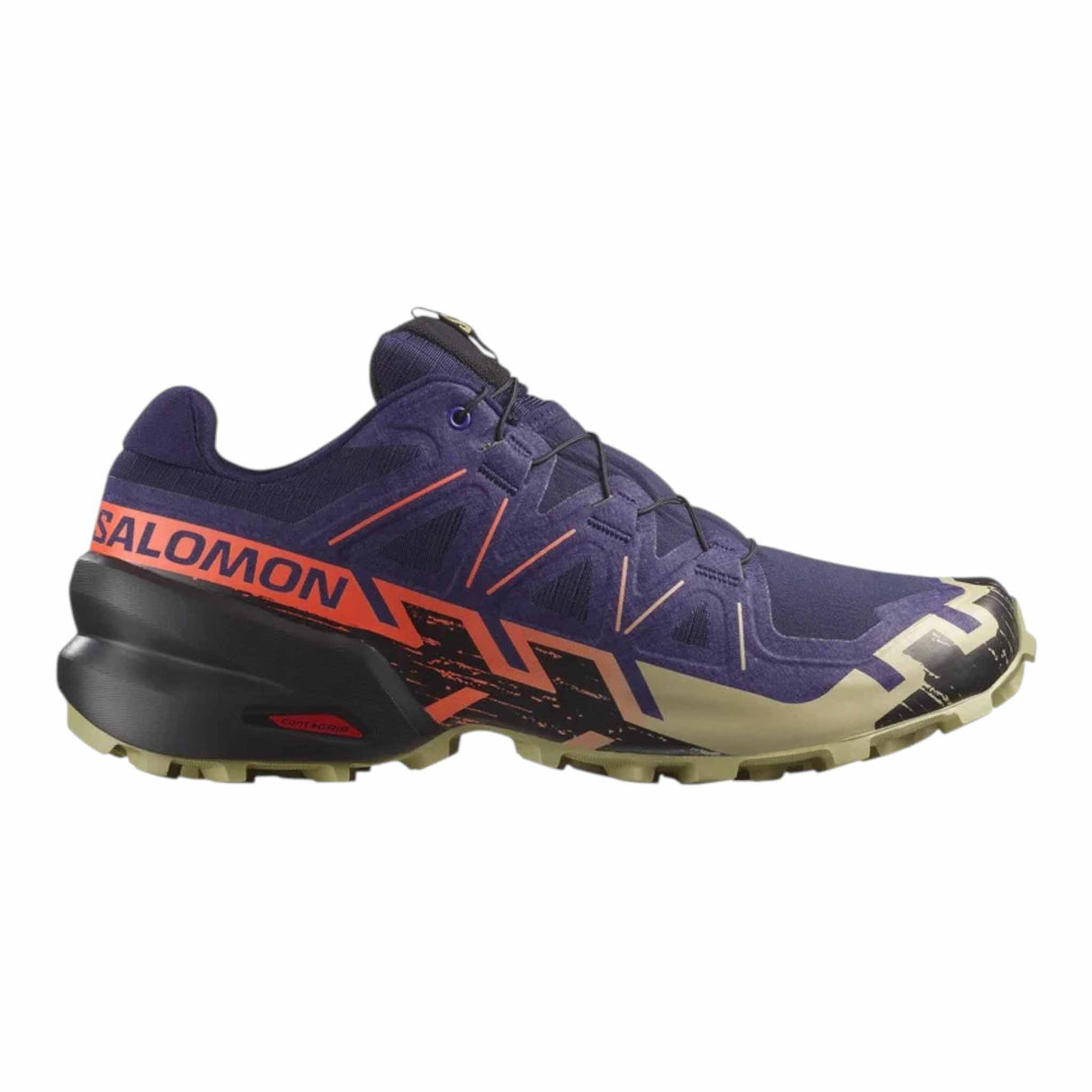 Salomon Speedcross 6 Men'S Running Shoes - Maritime Blue / Black / Cherry Tomato
