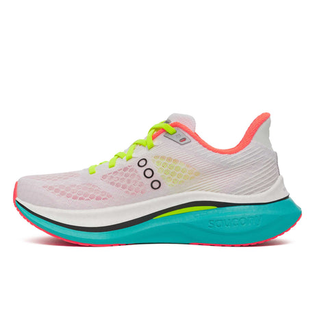 Saucony Endorphin Speed 5 souliers de course femme lateral - White / Mutant