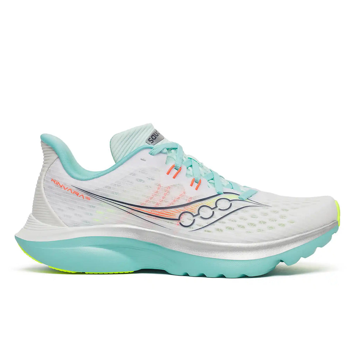 Saucony Kinvara 16 chaussures de course à pied femme - White / Aqua