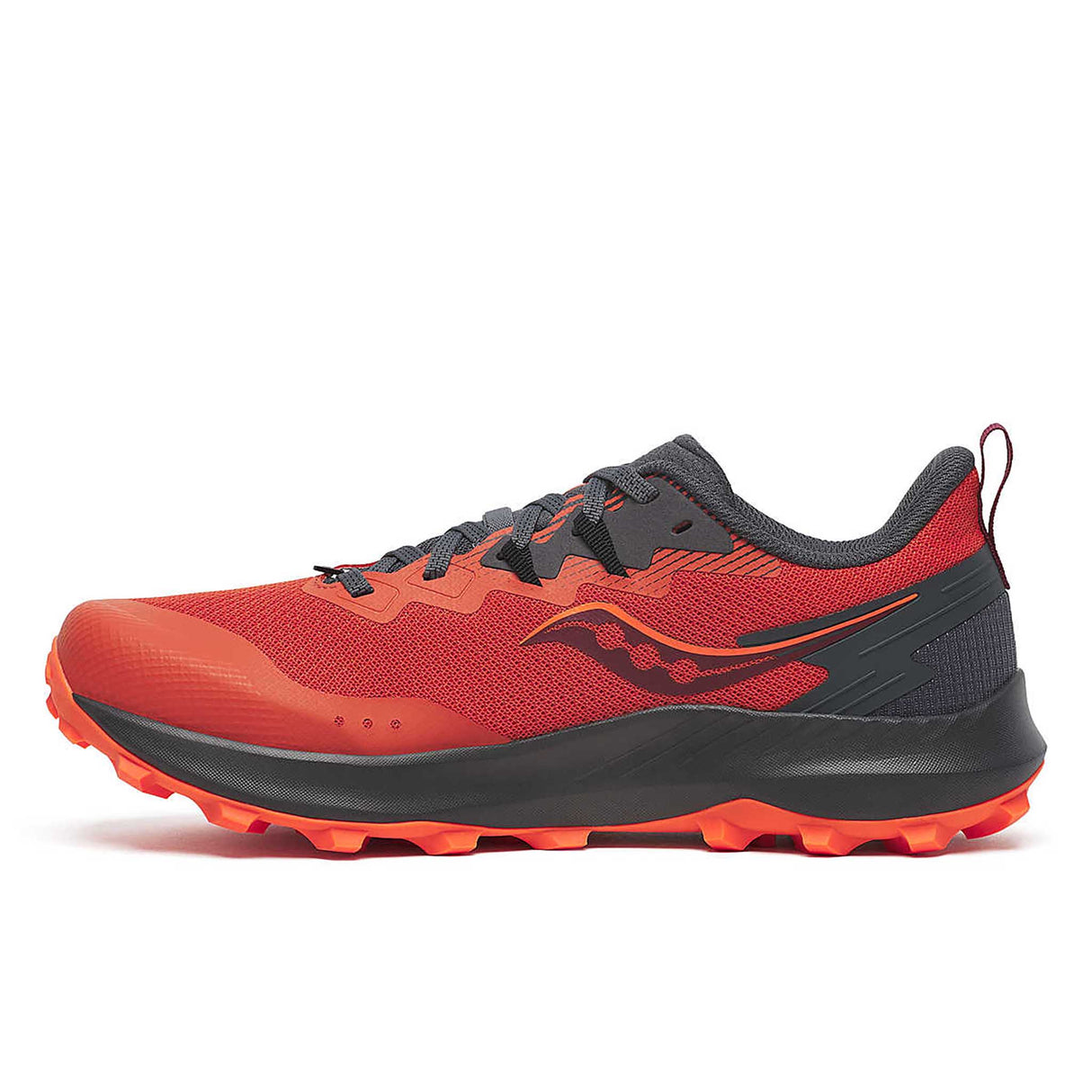 Saucony Peregrine 14 souliers de trail homme lateral - Spice / Shadow