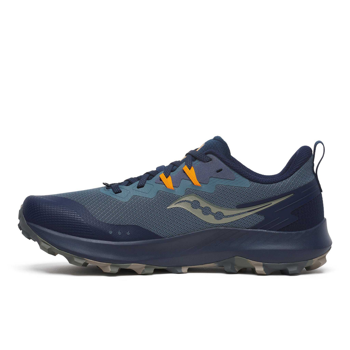 Saucony Peregrine 14 souliers de trail homme lateral - Dusk / Navy