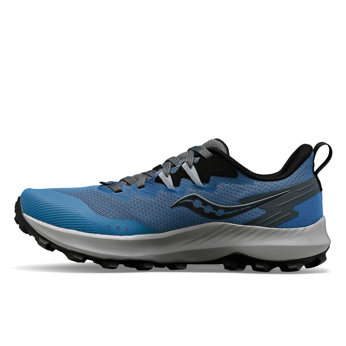 Saucony Peregrine 14 souliers de trail homme lateral- Astro / Carbon