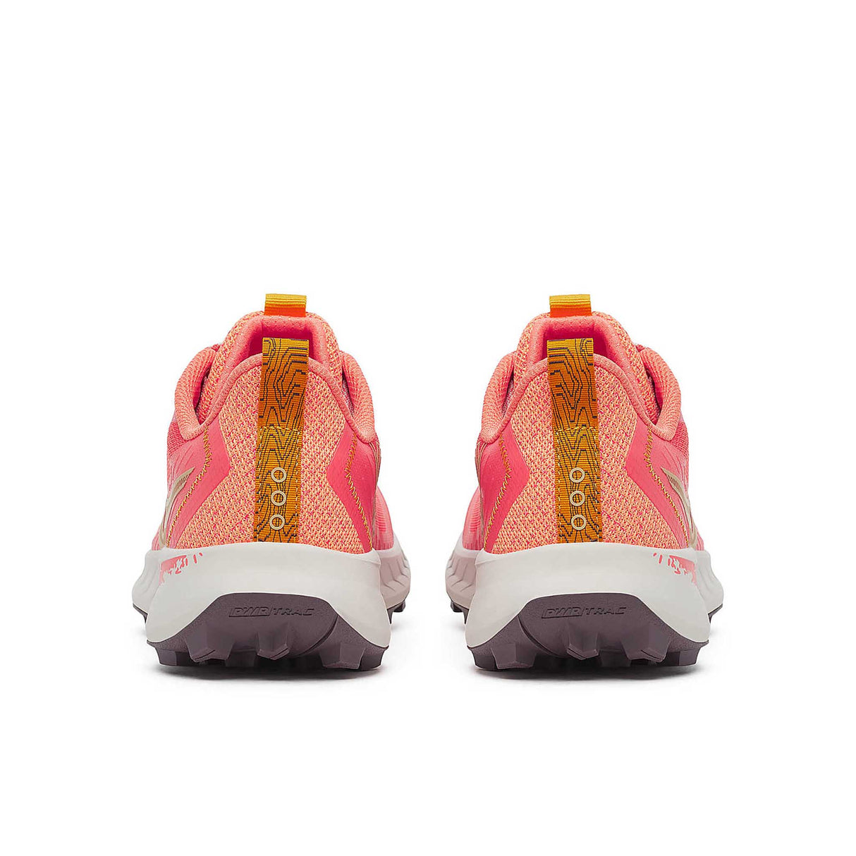 Saucony Peregrine 15 Women's Trail Running Shoes heel - Coral / Salmon