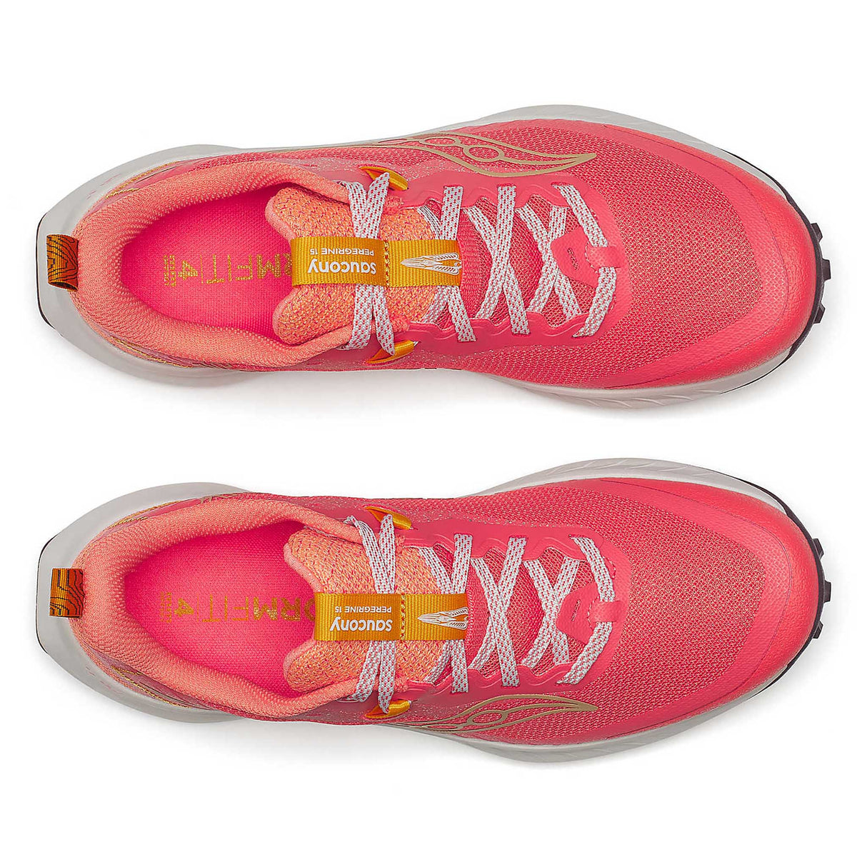 Saucony Peregrine 15 Women's Trail Running Shoes upper - Coral / Salmon