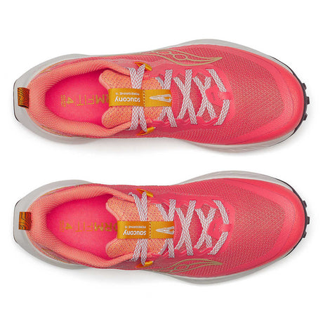 Saucony Peregrine 15 Women's Trail Running Shoes upper - Coral / Salmon