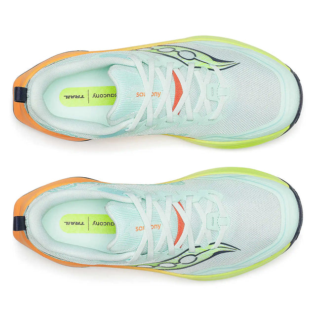 Saucony Peregrine 16 souliers de course sur sentier femme - Aqua / Citron