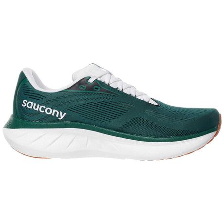Souliers de course homme Saucony Ride 18 lateral -  Pine / White