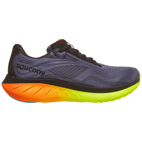 Souliers de course homme Saucony Ride 18 lateral - Shadow / Vizi
