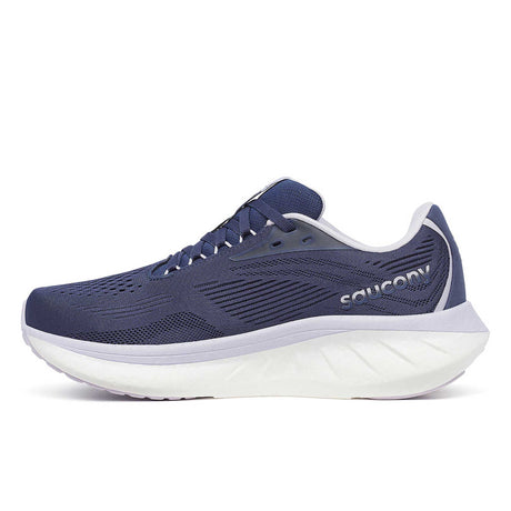 Chaussures de course femme Saucony Ride 18 lateral - Navy / Aster
