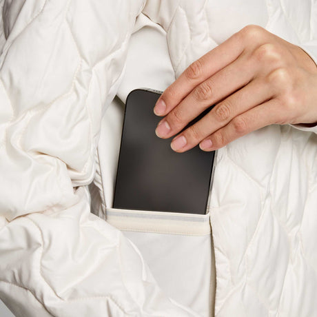 Saucony Solstice Oysterpuff manteau de course à pied femme pochette interne - lin