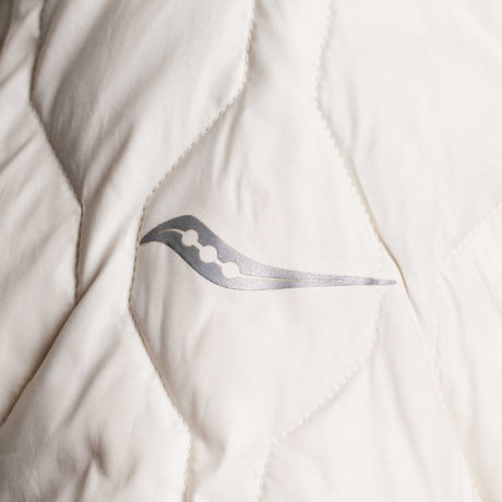 Saucony Solstice Oysterpuff manteau de course à pied femme logo réfléchissant- lin