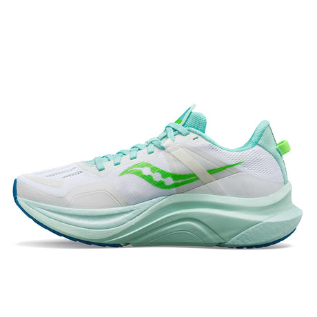 Saucony Tempus running femme lateral- white/mint