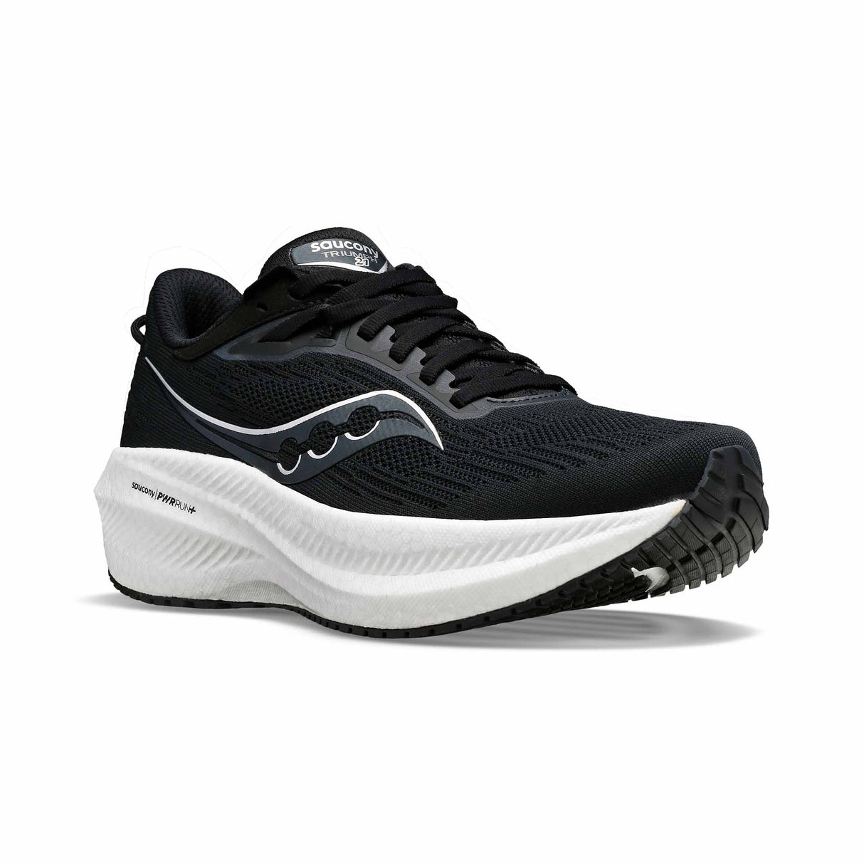 Saucony Triumph 21 chaussures de course à pied femme - Noir / Blanc