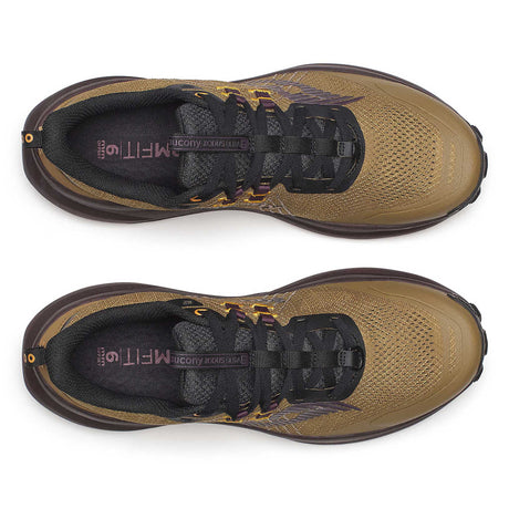 Saucony Xodus Ultra 4 souliers de course à pied trail homme empeigne - Kodiak / Wine