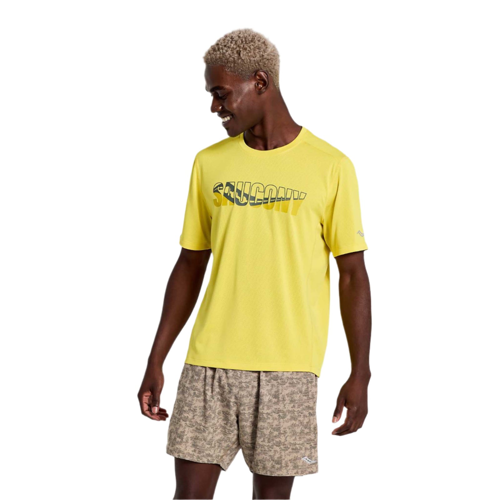 Saucony Saucony Stopwatch Graphic Short Sleeve t-shirt de course à pied homme