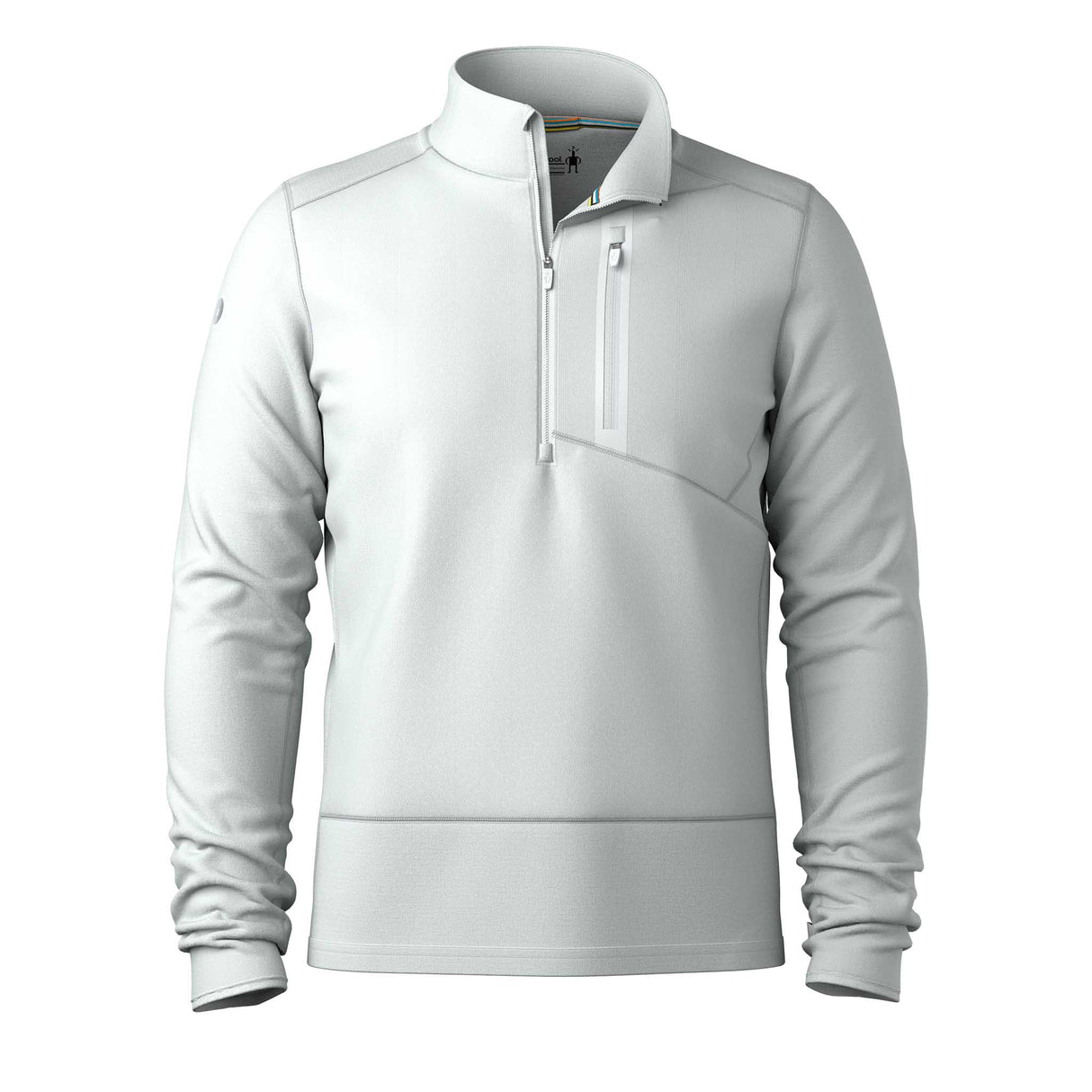 Smartwool Haut coupe-vent Active Fleece à demi-zip pour homme - Gris Tempête