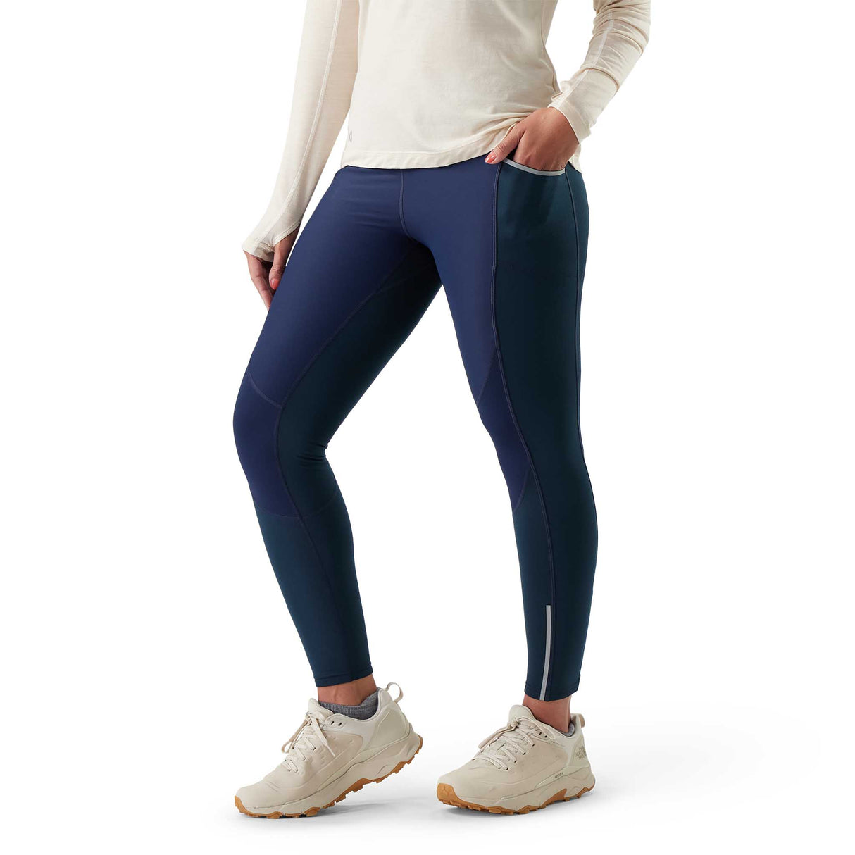 Smartwool pantalon coupe-vent Active Fleece pour femme - Marine foncé