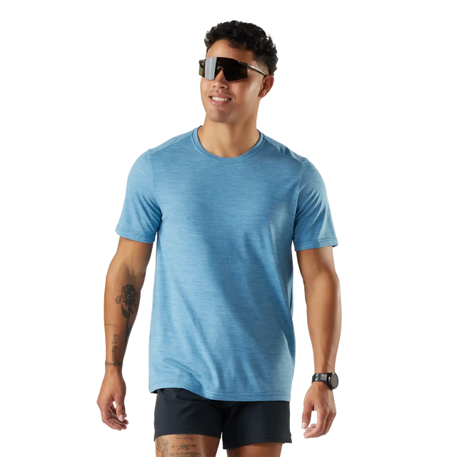 Smartwool T-shirt Active pour homme - Chiné bleu minéral